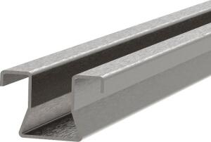 Kolejnice vodící spodní U profil Pozink