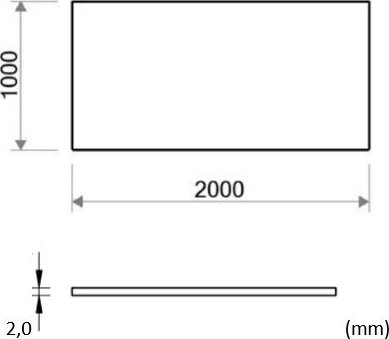 Produktbild von Edelstahlblech Zuschnitt 2 Mm – 1.4301 (V2A), Einseitig Geschliffen K240, Foliert, Maße Flexibel Von 35x100 Mm Bis 800x2000 Mm