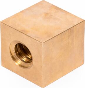 Matice trapézová Tr50x8, čtyřhranná, Bronz, levý závit