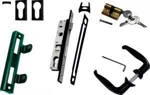 Zamykací sada pro dvoukřídlou bránu/ 6005 Zelená