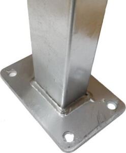 Sloupek jekl. 4hran./60x40x1,50/v 1100/ s přivařenou patkou / HNZ Pozink