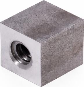 Matice trapézová Tr36x6, čtyřhranná, ocelová 11SMnPb30, levý závit