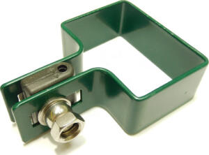 Příchytka panelu na sloup 60x40mm / 5mm / koncová / ZN+PVC6005 Zelená