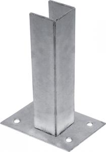 Základová patka k montáži sloupku 60×60 mm pro branky/brány na betonový základ/Zn Pozink