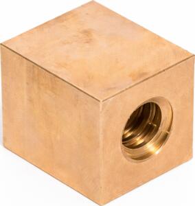 Trapezgewindemutter Tr24x5, Vierkant, Bronze, rechtes Gewinde